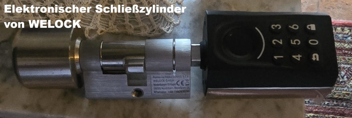 Elektronischer Schließzylinder von WELOCK mit Zahlencode und Fingerabdruck