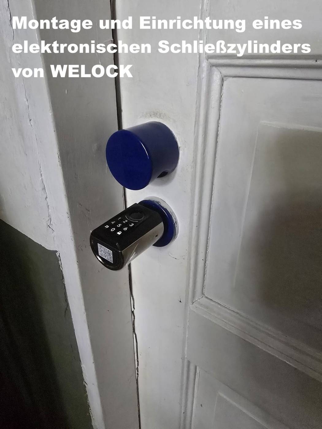 Elektronischer Schließzylinder WELOCK in einer Altbautür montiert